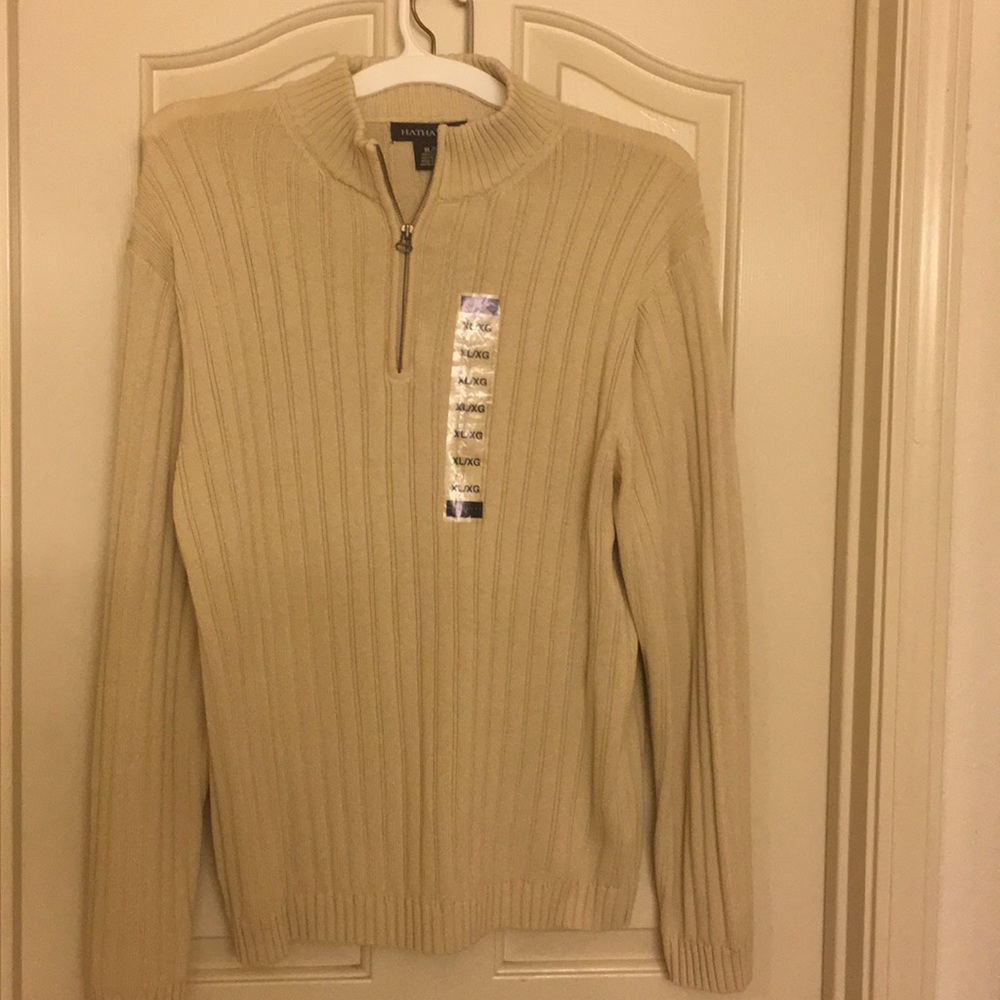 1/4 zip ribbed sweater NWT